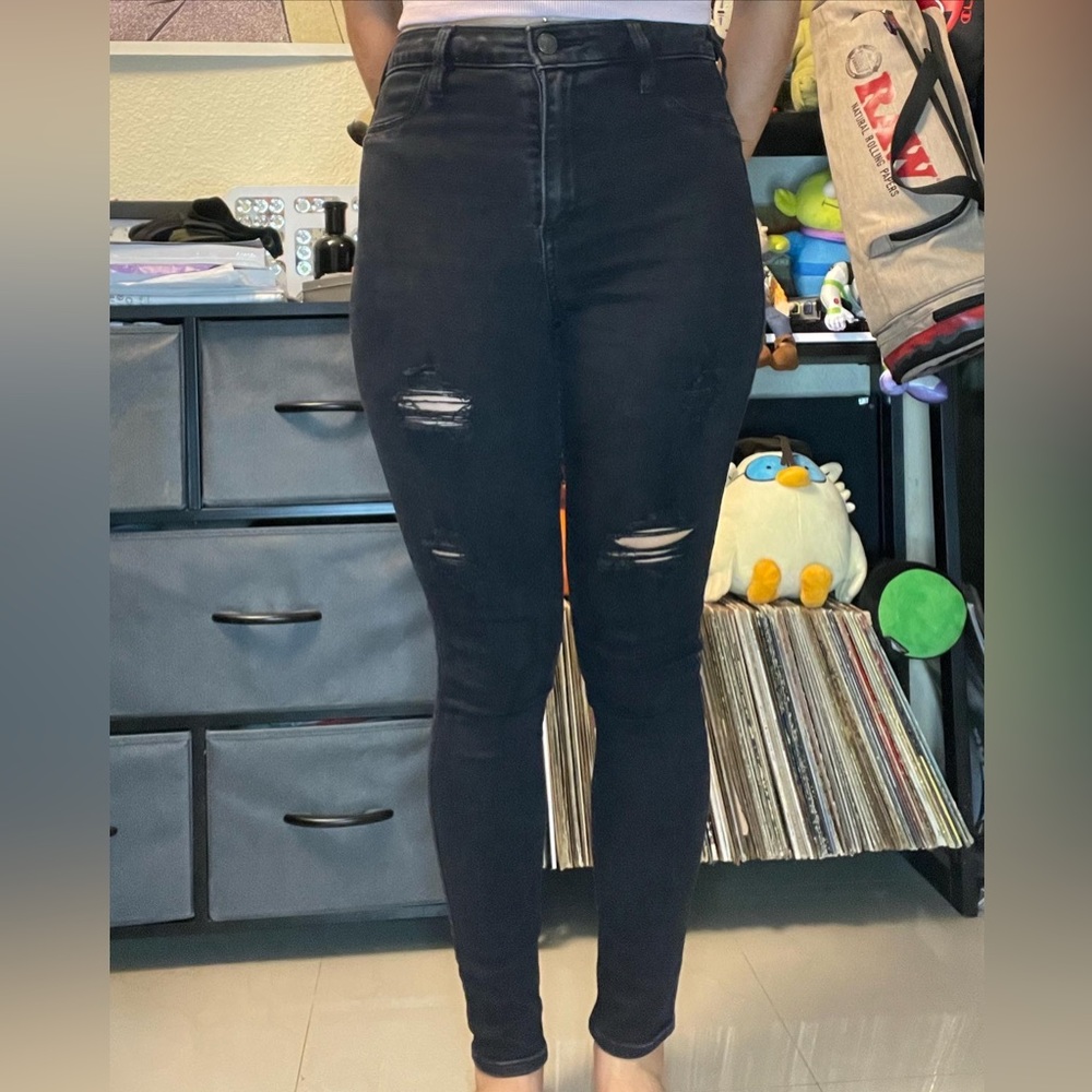 Hollister Black Ripped Skinny Jeans